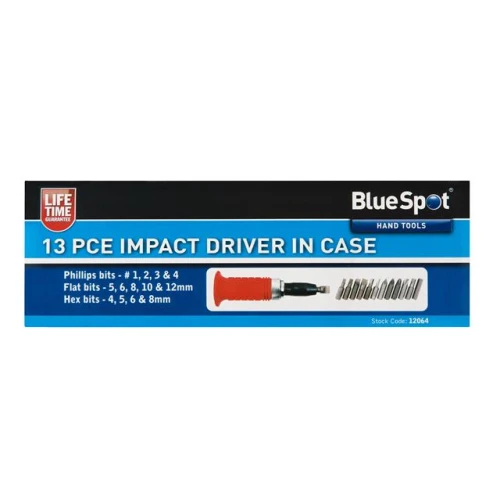 Blue Spot Tools 13 Pce Impact Driver In Case