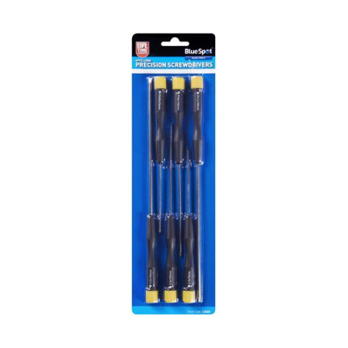 Blue Spot Tools 6 Pce Long Precision Screwdriver Set