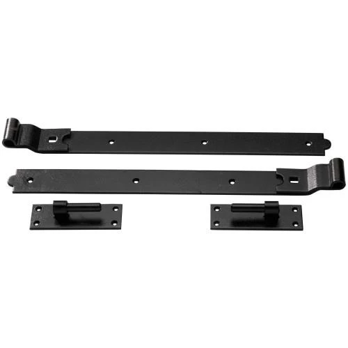 Cranked Hook & Band Hinge Black