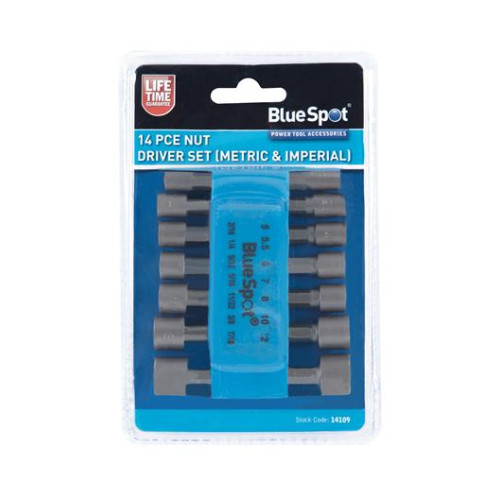 Blue Spot Tools 14 Pce Nut Driver Set (Metric & Imperial)