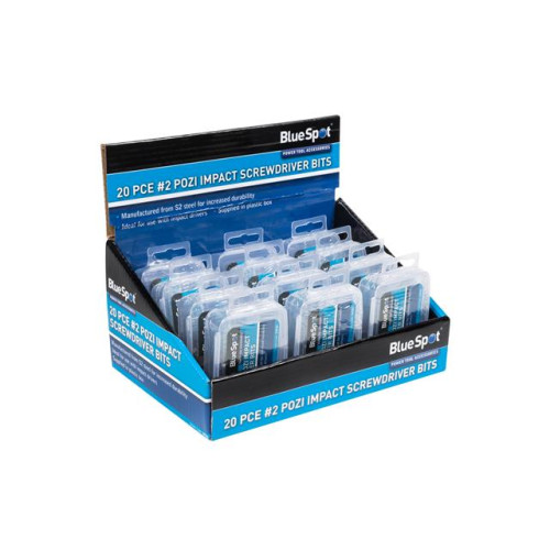 Blue Spot Tools 20 PCE PZ2 Impact Screwdriver Bits 