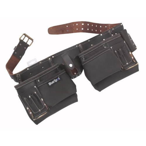 Blue Spot Tools Deluxe Oil Tanned Leather Double Tool Belt