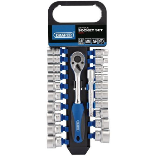 Draper Hi-Torq Socket and Ratchet Set 3/8"