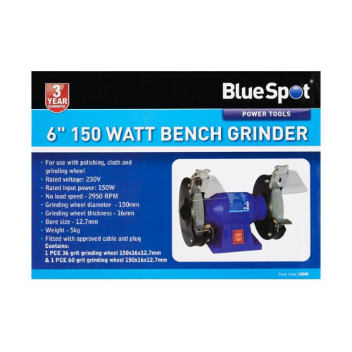 Blue Spot Tools 6" 150 Watt Bench Grinder