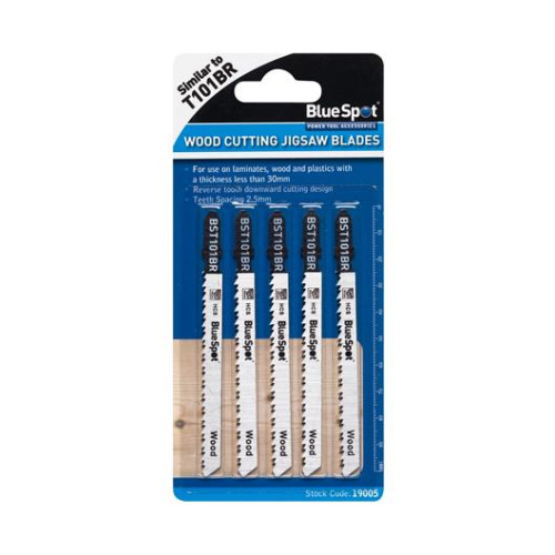 Blue Spot Tools 5 PCE HCS Reverse Pitch Blades For Wood (10 TPI)