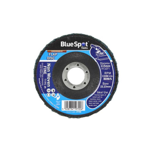 Blue Spot Tools 115mm (4.5") Fine Non Woven Flap Disc