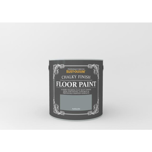 Rust-Oleum Chalky Floor Paint Anthricite 2.5Litre