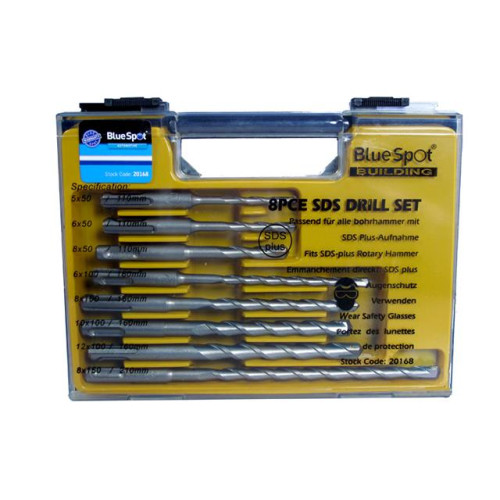 Blue Spot Tools 8 Pce SDS Drill Bit Set (5-12mm)