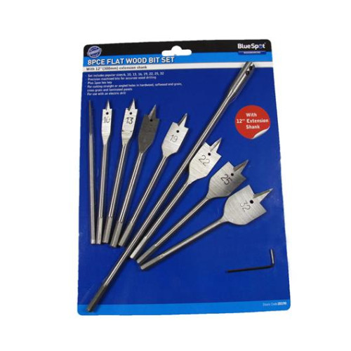 Blue Spot Tools 10 Pce Flat Bit Set (6-32mm)