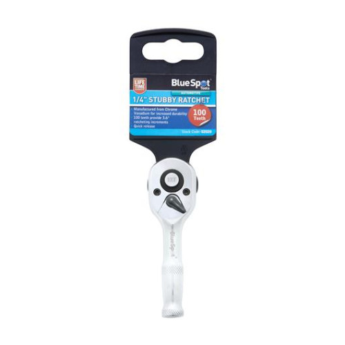 Blue Spot Tools 1/4" Stubby Ratchet