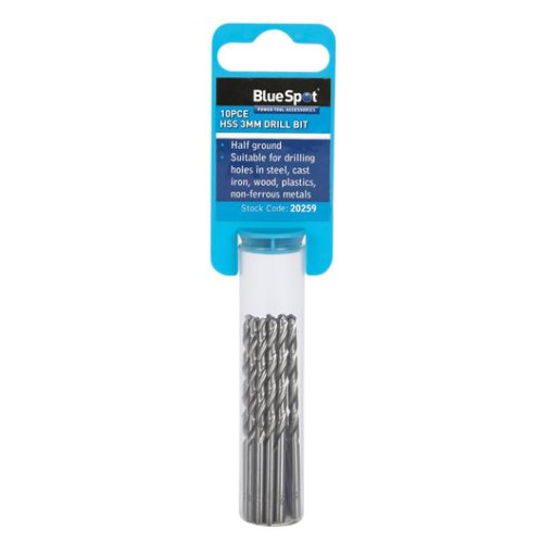 Blue Spot Tools 10PCE 3mm HSS Drill Set