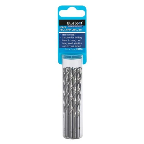 Blue Spot Tools 10PCE 4.8mm HSS Drill Set