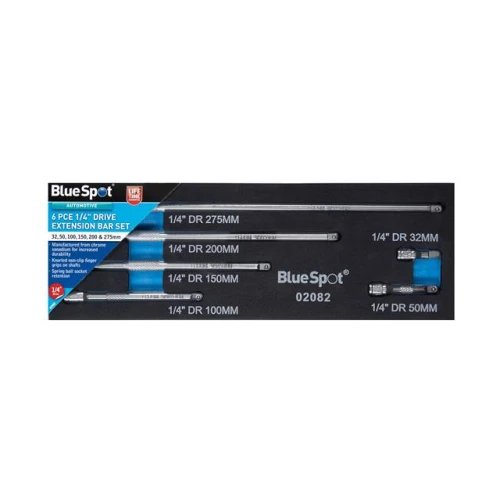 Blue Spot Tools 6 PCE 1/4" Drive Extension Bar Set 