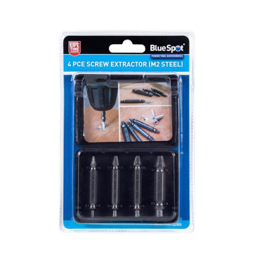 Blue Spot Tools 4PCE Screw Extractor (M2 Steel)