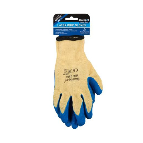 Blue Spot Tools Latex Grip Gloves (Medium)