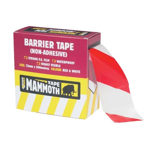 Everbuild Barrier Tape Red / White 72mm x 500m