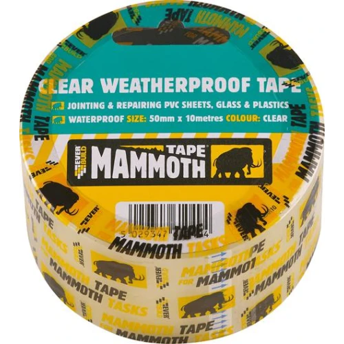 CLEAR WEATHERPROOF TAPE 50MM 10MTR