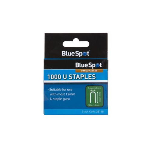 Blue Spot Tools 1000 Pce 12mm U-Staples