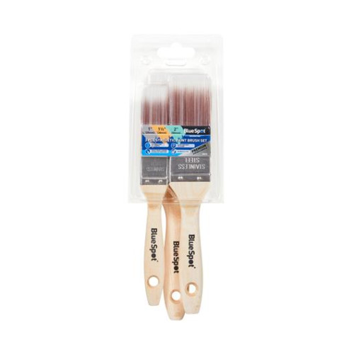 Blue Spot Tools 3 PCE Synthetic Paint Brush Set (1â€, 1 Â½â€ and 2â€)