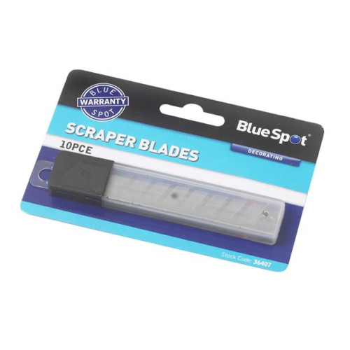 Blue Spot Tools 10 Pce 100mm Heavy Duty Scraper Blades