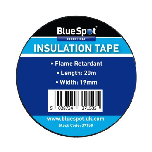 Blue Spot Tools 20m Black Electrical Insulation Tape