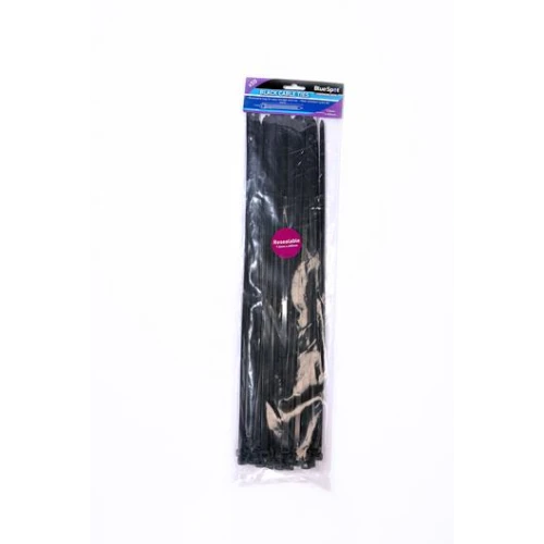 Blue Spot Tools 50 Pce 7.5mm x 450mm Black Cable Ties