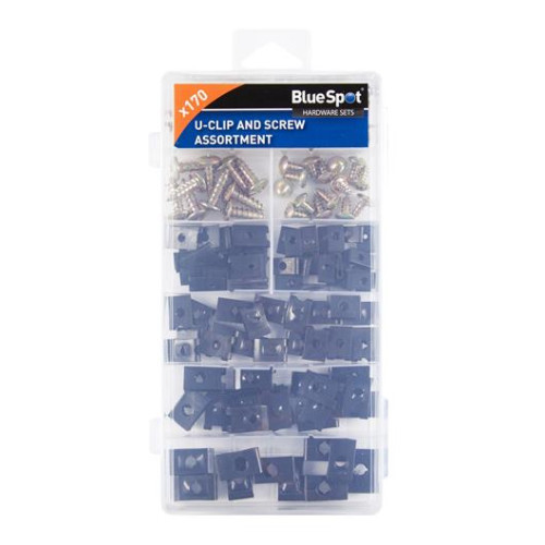 Blue Spot Tools 170 Pce Assorted U-Clip and Screw Set