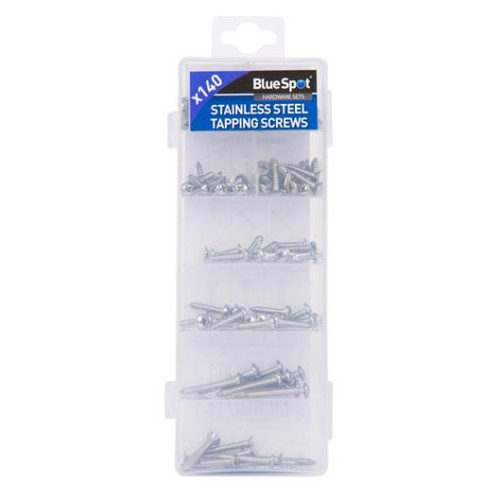 Blue Spot Tools 140 Pce Assorted Stainless Steel Tapping Screw Set