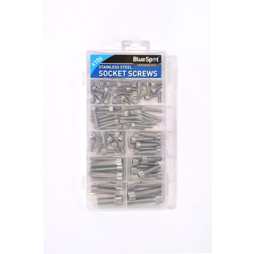 Blue Spot Tools 106 Pce Assorted Stainless Steel Socket Screw Set