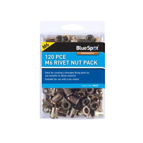 Blue Spot Tools 120PCE M6 Rivet Nut Pack