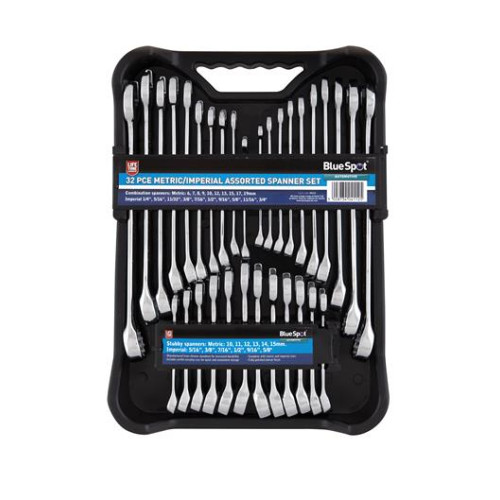 Blue Spot Tools 32PCE Metric/Imperial Assorted Spanner Set 