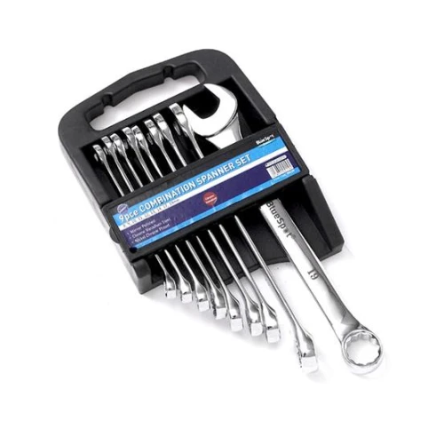 Blue Spot Tools 9 Pce Chrome Vanadium Metric Combination Spanner Set (8-19mm)