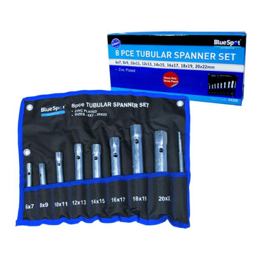 Blue Spot Tools 8 Pce Tubular Spanner Set (6-22mm)