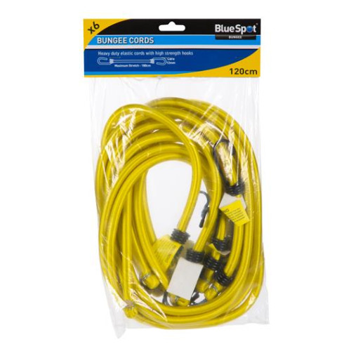 Blue Spot Tools 6 Pce 120cm Bungee Cord Set