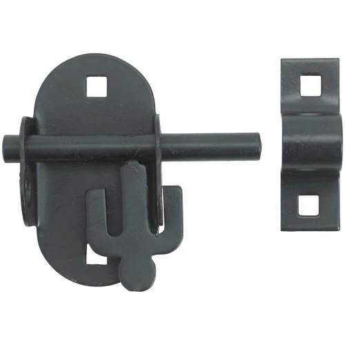 Oval Padlock Bolt Black