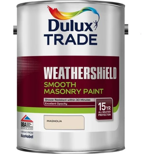 Dulux Trade WEATHERSHIELD SMOOTH MASONRY MAGNOLIA 5L