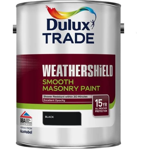 Dulux Trade WEATHERSHIELD SMOOTH MASONRY BLACK 5L