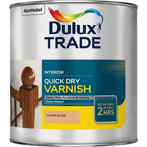 Dulux Trade Quick Dry Varnish Clear Gloss 2.5 Litres