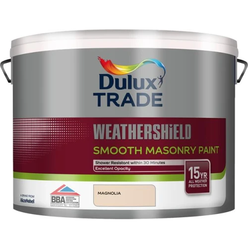 Dulux Trade WEATHERSHIELD SMOOTH MASONRY MAGNOLIA 10L