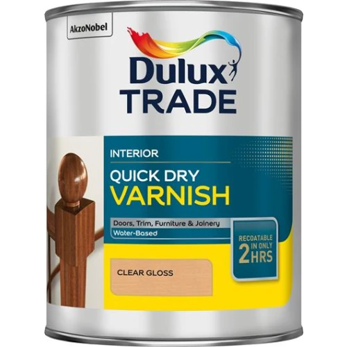 Dulux Trade Quick Dry Varnish Clear Gloss 1 Litre
