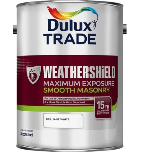 Dulux Trade WEATHERSHIELD MAX EXPOSURE B/WHITE 5L
