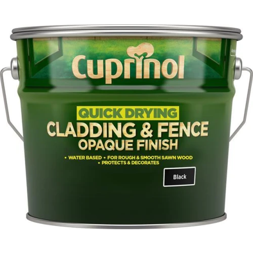Cuprinol Quick Drying Cladding & Fence Opaque Black 10L