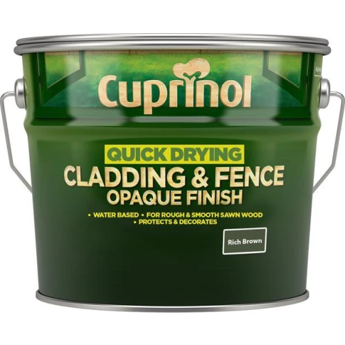 Cuprinol Quick Drying Cladding & Fence Opaque Rich Brown 10L
