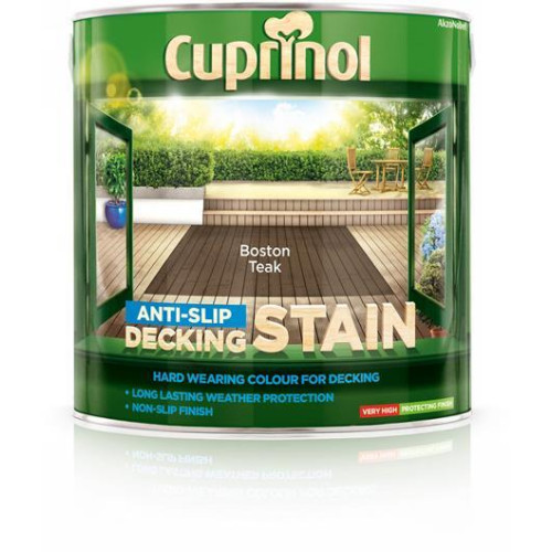 Cuprinol Anti-Slip Deck/Stain Boston Teak 2.5L