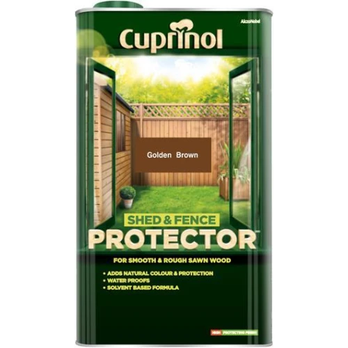 Cuprinol Shed & Fence Protector Golden Brown 5L