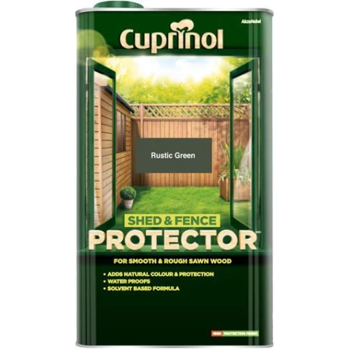 Cuprinol Shed & Fence Protector Rustic Green 5L