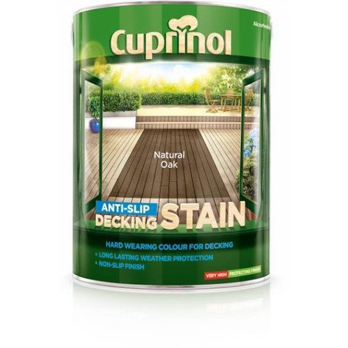 Cuprinol Anti-Slip Deck/Stain Natural Oak 5L