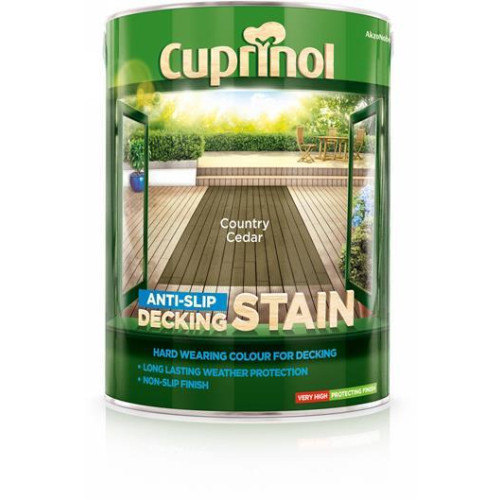 Cuprinol Anti-Slip Deck/Stain Country Cedar 5L