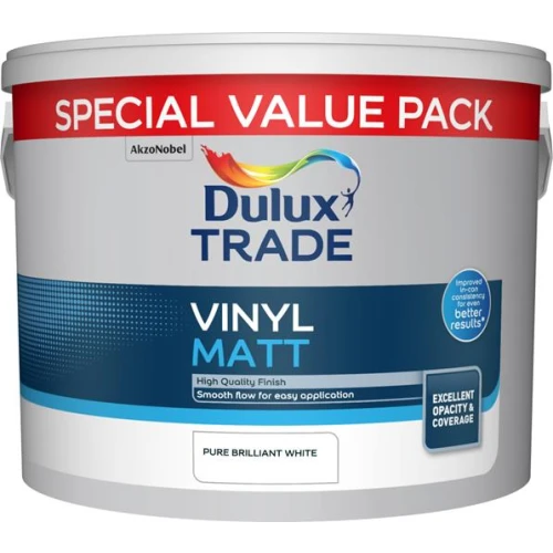 Dulux Trade Vinyl Matt PBW 7.5L for the price of 5L 