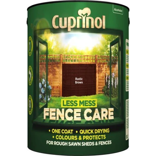 Cuprinol Less Mess Fence Care Rustic Brown 5L